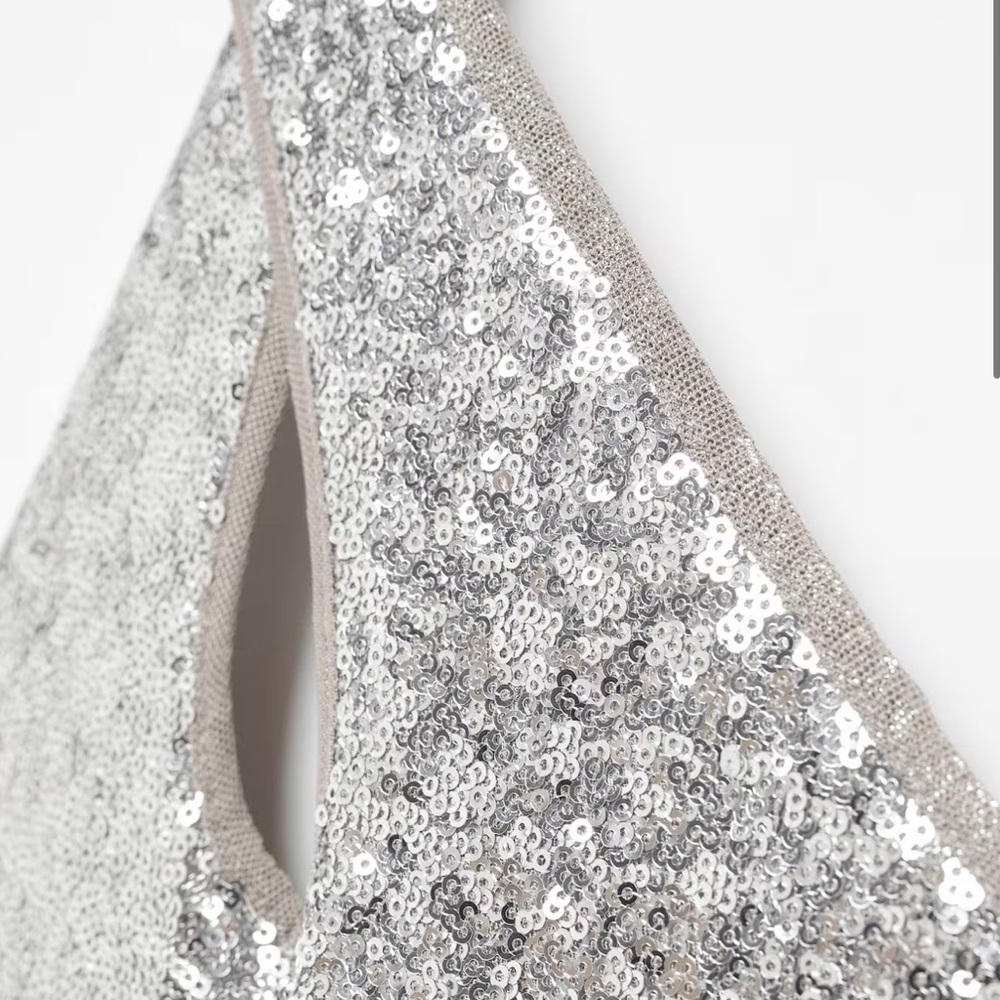 Mango Silver Sequin Halter Dress - Picture 4 of 6